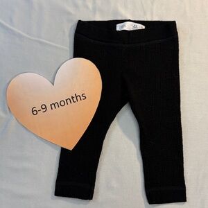 Zara Black waffle knit baby Leggings